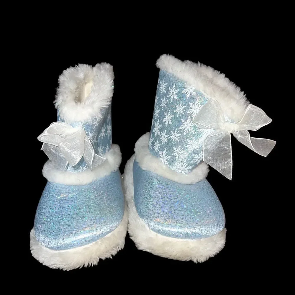 Disney Frozen slippers in blue with faux‎ fur lining girl’s size 7/8